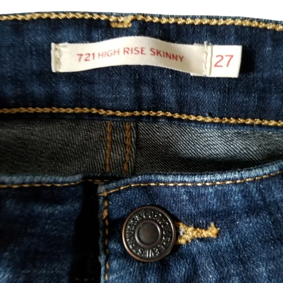 Levis 721 $100 Retail, High Rise Skinny Fit Jeans Size 27, FINAL PRICE! - Picture 6 of 15